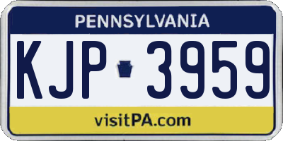 PA license plate KJP3959