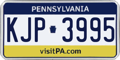 PA license plate KJP3995