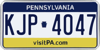 PA license plate KJP4047