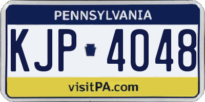 PA license plate KJP4048