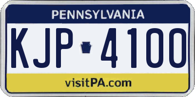 PA license plate KJP4100