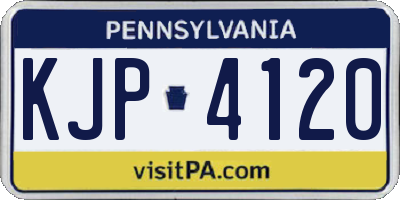 PA license plate KJP4120