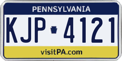 PA license plate KJP4121