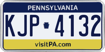 PA license plate KJP4132