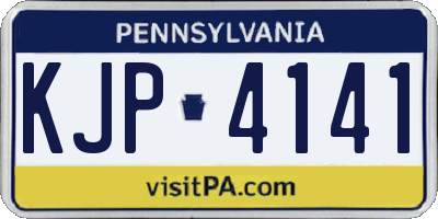 PA license plate KJP4141