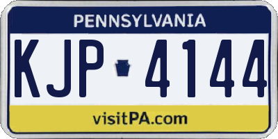 PA license plate KJP4144