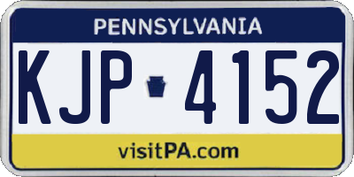 PA license plate KJP4152