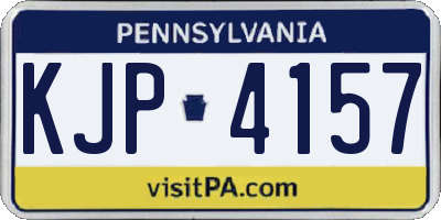 PA license plate KJP4157