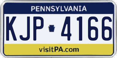 PA license plate KJP4166