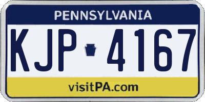 PA license plate KJP4167