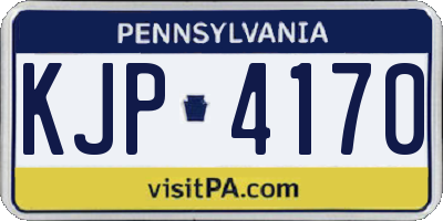 PA license plate KJP4170