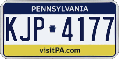 PA license plate KJP4177
