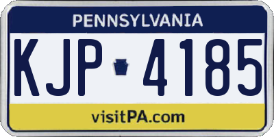 PA license plate KJP4185