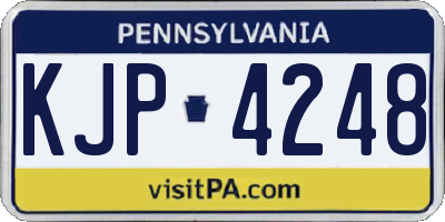 PA license plate KJP4248