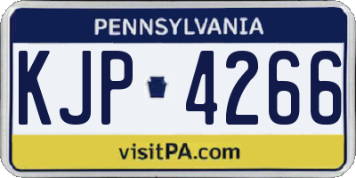 PA license plate KJP4266