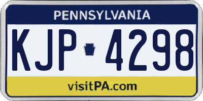 PA license plate KJP4298