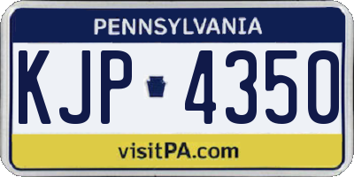 PA license plate KJP4350