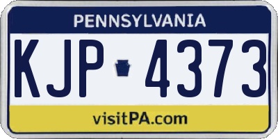 PA license plate KJP4373