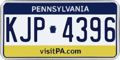 PA license plate KJP4396