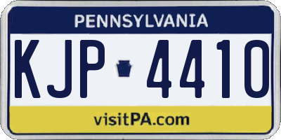 PA license plate KJP4410
