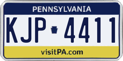 PA license plate KJP4411