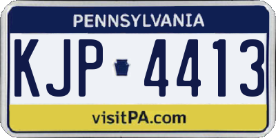 PA license plate KJP4413