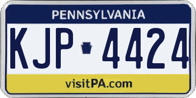 PA license plate KJP4424