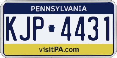 PA license plate KJP4431