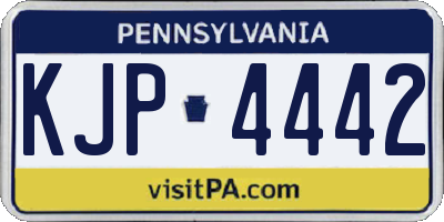 PA license plate KJP4442