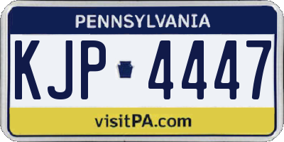 PA license plate KJP4447