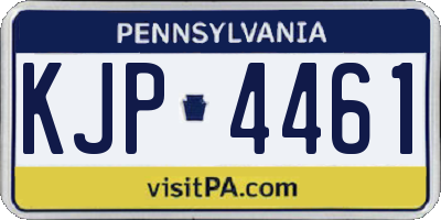 PA license plate KJP4461