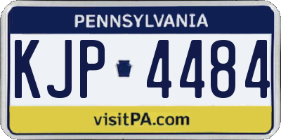PA license plate KJP4484