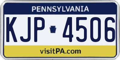 PA license plate KJP4506