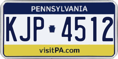 PA license plate KJP4512