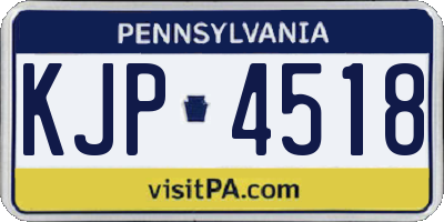 PA license plate KJP4518