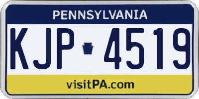 PA license plate KJP4519