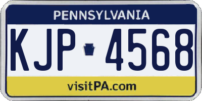 PA license plate KJP4568