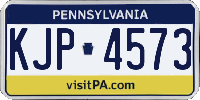 PA license plate KJP4573