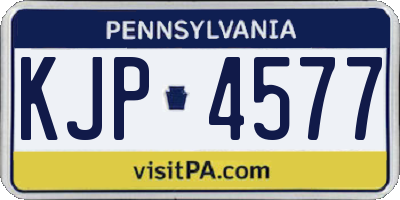 PA license plate KJP4577