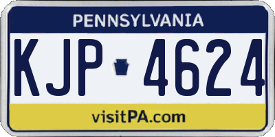 PA license plate KJP4624