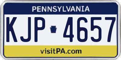 PA license plate KJP4657