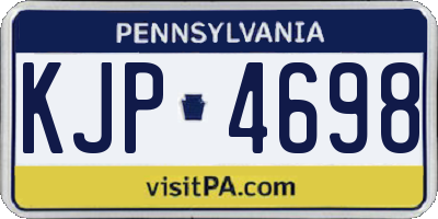 PA license plate KJP4698