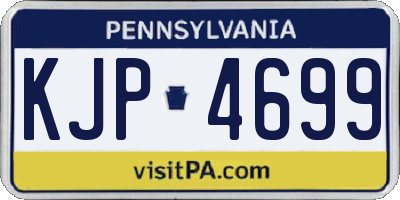 PA license plate KJP4699