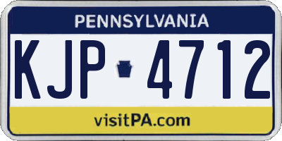 PA license plate KJP4712