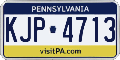 PA license plate KJP4713