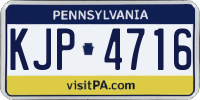 PA license plate KJP4716