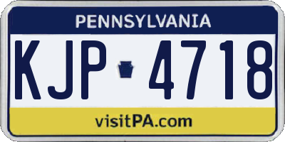 PA license plate KJP4718