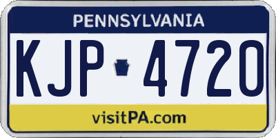 PA license plate KJP4720