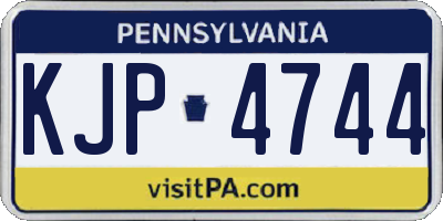 PA license plate KJP4744