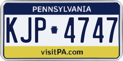 PA license plate KJP4747